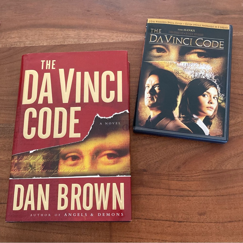 The Da Vinci Code Hardcover Book/ DVD bundle
